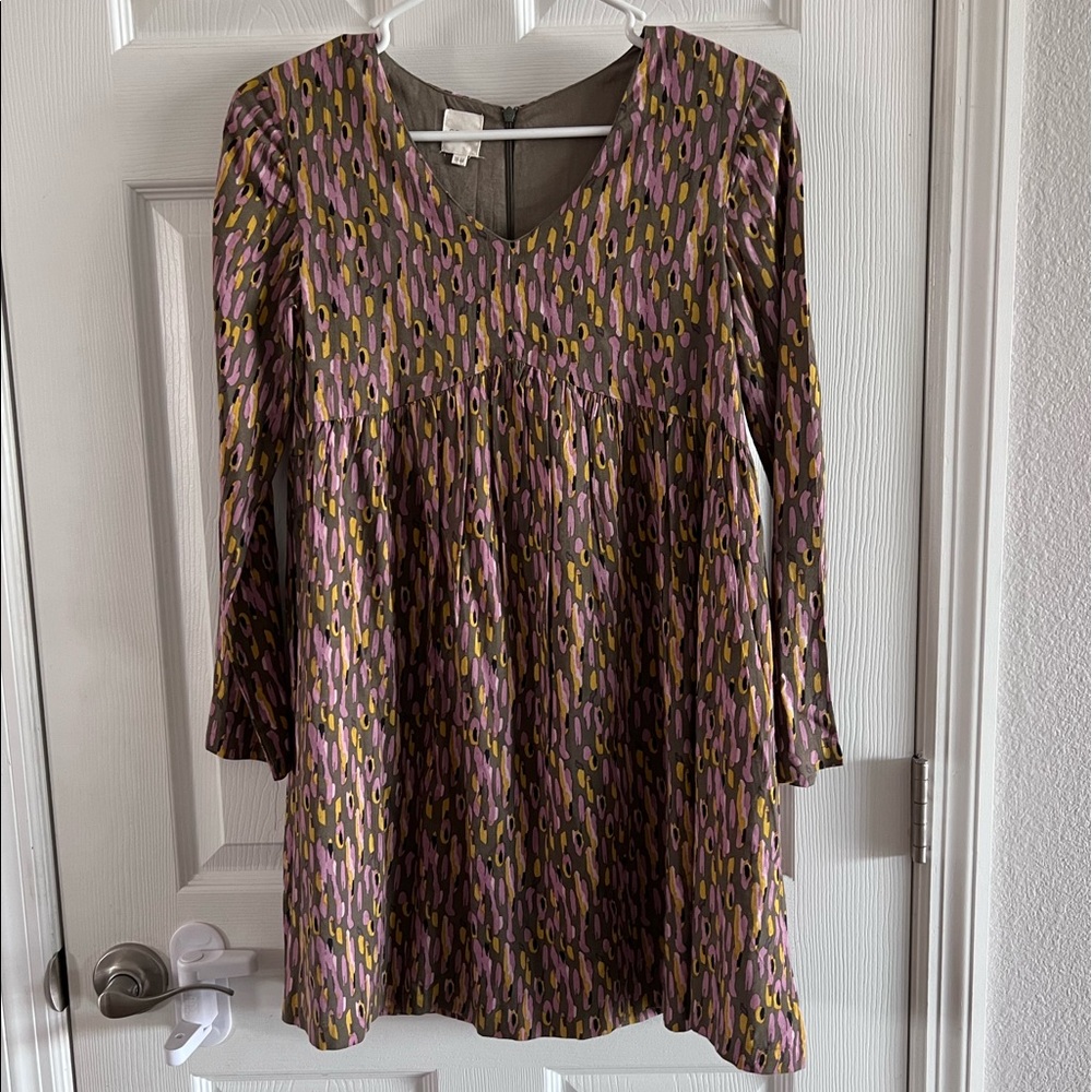 GOCCO Girls Longsleeve Printed Babydoll Dress